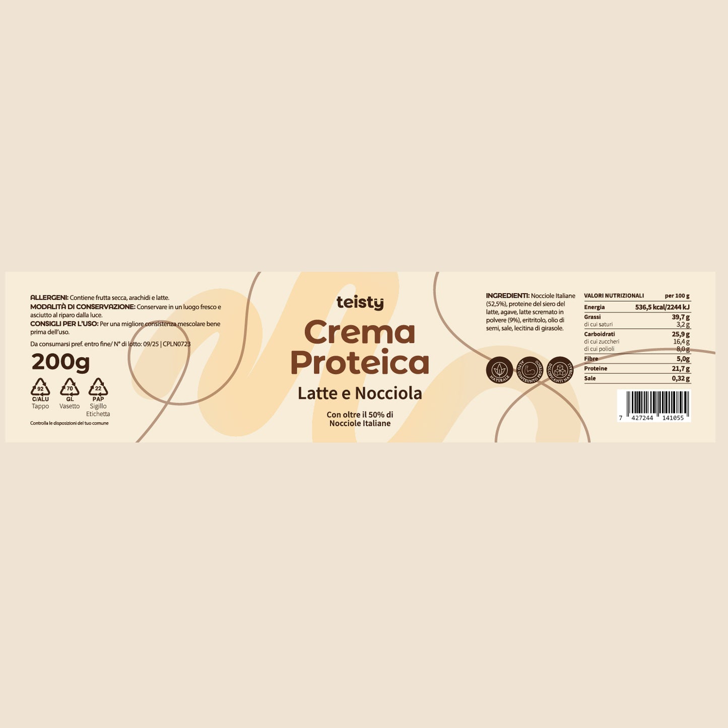 Crema Proteica - Latte e Nocciola - la nuova Wafer e Nocciola
